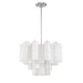 Crystorama Addis Polished Chrome 6 Light Chandelier ADD-306-CH-WH - Chandeliers