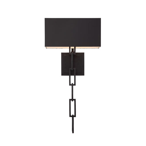 Crystorama Alston Matte Black White 2 Light Wall Sconce 8682-MK-WH - Wall Sconces