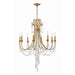 Crystorama Arcadia Antique Gold 8 Light Chandelier ARC-1908-GA-CL-MWP - Chandeliers