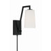 Crystorama Avon Matte Black 1 Light Wall Sconce AVO-B4201-MK - Wall Sconces