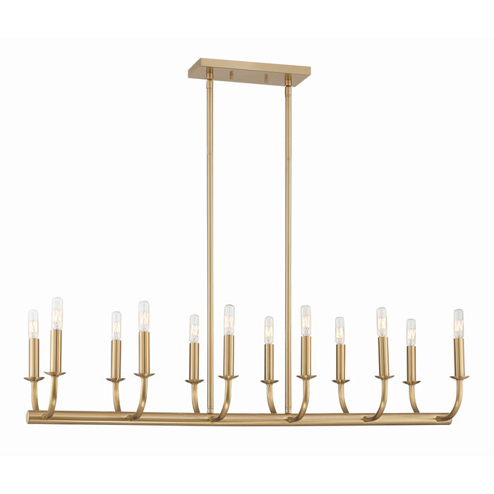 Crystorama Bailey Aged Brass 12 Light Chandelier BAI-A2112-AG - Chandeliers