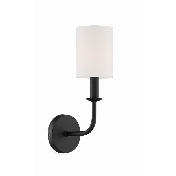 Crystorama Bailey Matte Black 1 Light Wall Sconce BAI-A2101-MK - Wall Sconces