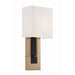 Crystorama Brent Vibrant Gold Black Forged 1 Light Wall Sconce BRE-A3631-VG-BF - Wall Sconces