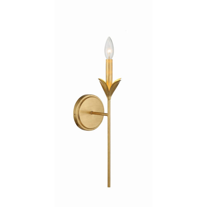 Crystorama Broche Antique Gold 1 Light Wall Sconce 531-GA - Wall Sconces