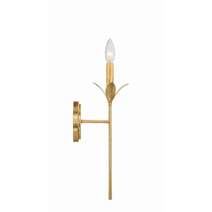 Crystorama Broche Antique Gold 1 Light Wall Sconce 531-GA - Wall Sconces