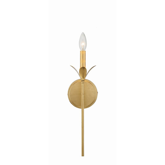 Crystorama Broche Antique Gold 1 Light Wall Sconce 531-GA - Wall Sconces