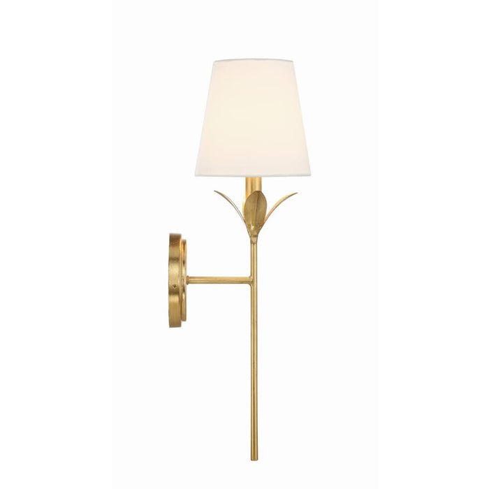 Crystorama Broche Antique Gold 1 Light Wall Sconce 531-GA - Wall Sconces
