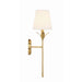 Crystorama Broche Antique Gold 1 Light Wall Sconce 531-GA - Wall Sconces