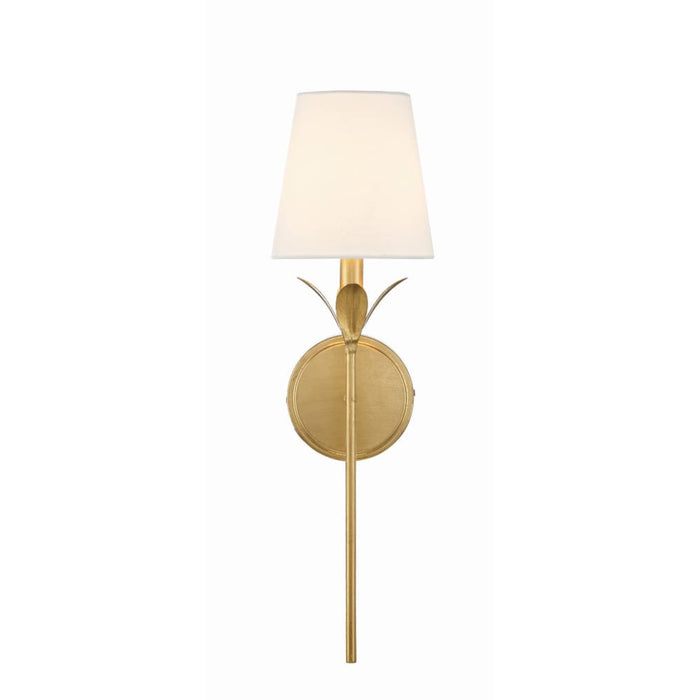 Crystorama Broche Antique Gold 1 Light Wall Sconce 531-GA - Wall Sconces