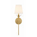 Crystorama Broche Antique Gold 1 Light Wall Sconce 531-GA - Wall Sconces