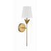Crystorama Broche Antique Gold 1 Light Wall Sconce 531-GA - Wall Sconces