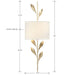 Crystorama Broche Antique Gold 2 Light Wall Sconce 501-GA - Wall Sconces