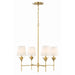 Crystorama Broche Antique Gold 4 Light Chandelier 534-GA - Chandeliers