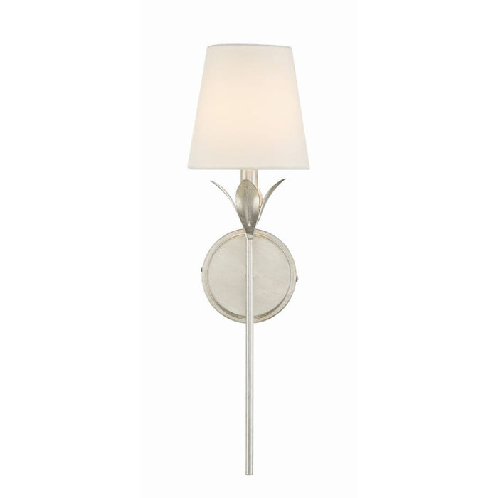Crystorama Broche Antique Silver 1 Light Wall Sconce 531-SA - Wall Sconces