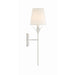 Crystorama Broche Matte White 1 Light Wall Sconce 531-MT - Wall Sconces