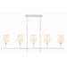 Crystorama Broche Matte White 5 Light Chandelier 537-MT - Chandeliers