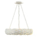 Crystorama Broche Matte White 6 Light Pendant 536-MT - Pendants