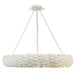 Crystorama Broche Matte White 8 Light Pendant 538-MT - Pendants