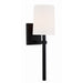 Crystorama Bromley Black Forged 1 Light Wall Sconce BRO-451-BF - Wall Sconces