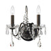 Crystorama Butler English Bronze 2 Light Wall Sconce 3022-EB-CL-S - Wall Sconces