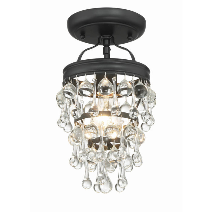 Crystorama Calypso Matte Black 1 Light Semi-Flushmount 131-MK_CEILING - Semi-Flushmounts
