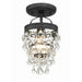 Crystorama Calypso Matte Black 1 Light Semi-Flushmount 131-MK_CEILING - Semi-Flushmounts