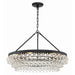 Crystorama Calypso Matte Black 6 Light Chandelier 275-MK - Chandeliers