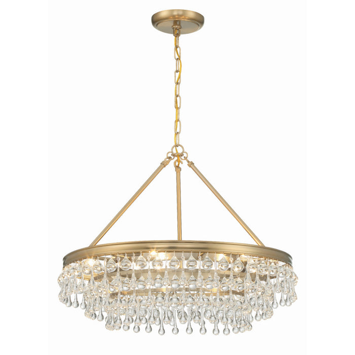 Crystorama Calypso Vibrant Gold 6 Light Chandelier 237-VG - Chandeliers