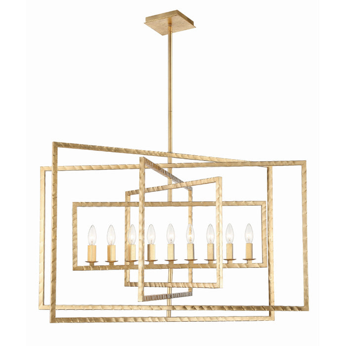 Crystorama Capri Antique Gold 9 Light Chandelier 337-GA - Chandeliers