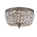 Crystorama Ceiling Mount English Bronze 2 Light Flushmount 710-EB-CL-SAQ - Flushmounts