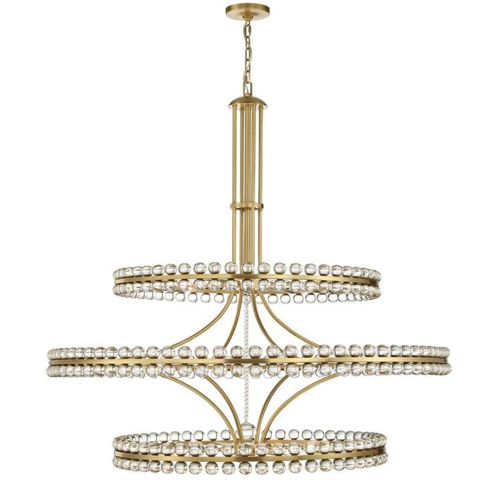 Crystorama Clover Aged Brass 24 Light Chandelier CLO-8000-AG - Chandeliers