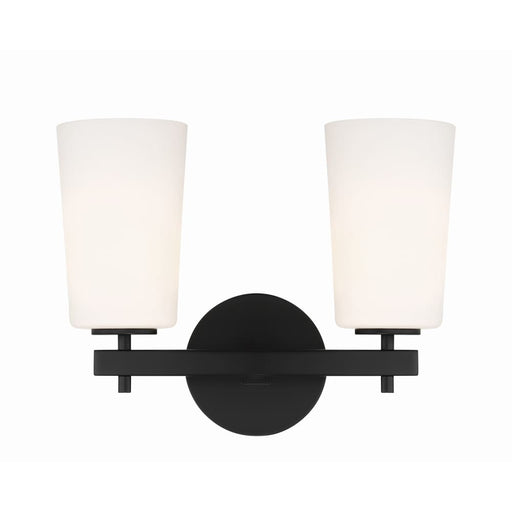 Crystorama Colton Black 2 Light Wall Sconce COL-102-BK - Wall Sconces