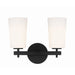 Crystorama Colton Black 2 Light Wall Sconce COL-102-BK - Wall Sconces