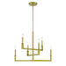 Crystorama Dante Aged Brass 6 Light Chandelier DNT-6026-AG - Chandeliers