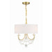 Crystorama Delilah Aged Brass 3 Light Mini-Chandelier DEL-90803-AG - Mini-Chandeliers