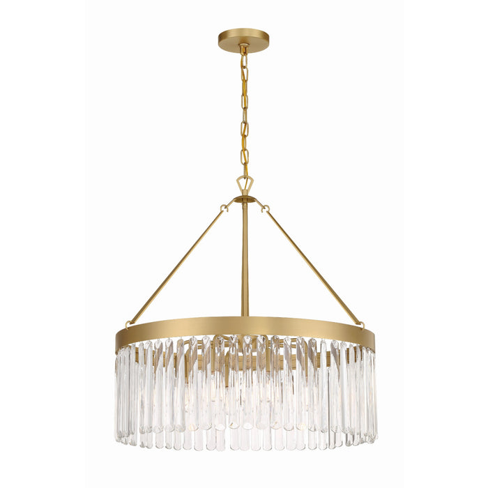 Crystorama Emory Modern Gold 8 Light Chandelier EMO-5406-MG - Chandeliers