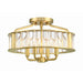 Crystorama Farris Aged Brass 4 Light Semi-Flushmount FAR-6000-AG - Semi-Flushmounts