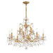 Crystorama Filmore Antique Gold 12 Light Chandelier 4456-GA-CL-MWP - Chandeliers