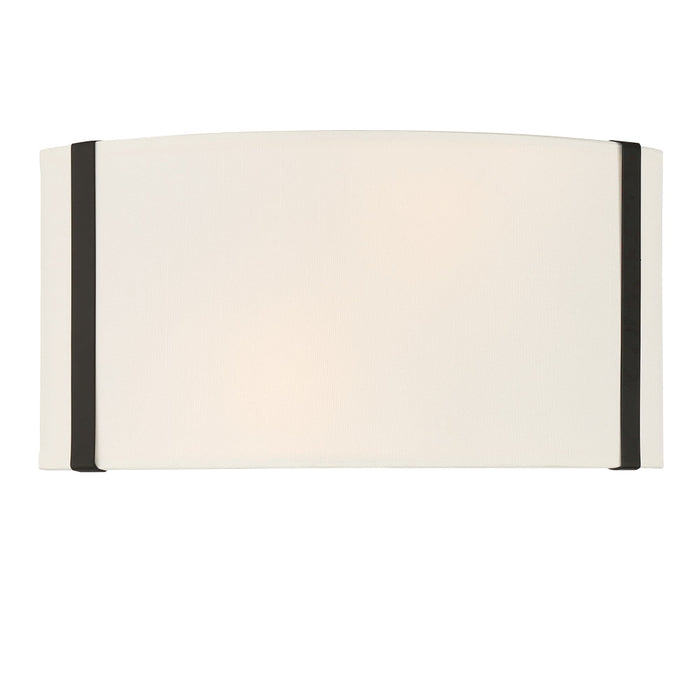 Crystorama Fulton Black 2 Light Wall Sconce FUL-902-BK - Wall Sconces