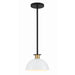 Crystorama Gigi Black + Aged Brass 1 Light Pendant GIG-813-BK-AG - Pendants
