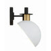 Crystorama Gigi Black + Aged Brass 1 Light Wall Sconce GIG-811-BK-AG - Wall Sconces