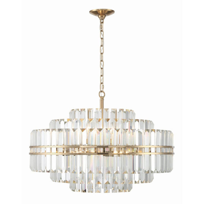 Crystorama Hayes Aged Brass 16 Light Chandelier HAY-1407-AG - Chandeliers