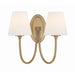 Crystorama Juno Vibrant Gold 2 Light Wall Sconce JUN-10322-VG - Wall Sconces