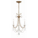 Crystorama Karrington Aged Brass 3 Light Mini-Chandelier KAR-90903-AG-CL-MWP - Mini-Chandeliers