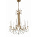 Crystorama Karrington Aged Brass 8 Light Chandelier KAR-90908-AG-CL-MWP - Chandeliers