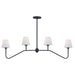 Crystorama Keenan Black Forged 4 Light Chandelier KEE-A3004-BF - Chandeliers