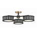 Crystorama Kendal Vibrant Gold Black Forged 6 Light Flushmount KEN-8300-VG-BF - Flushmounts