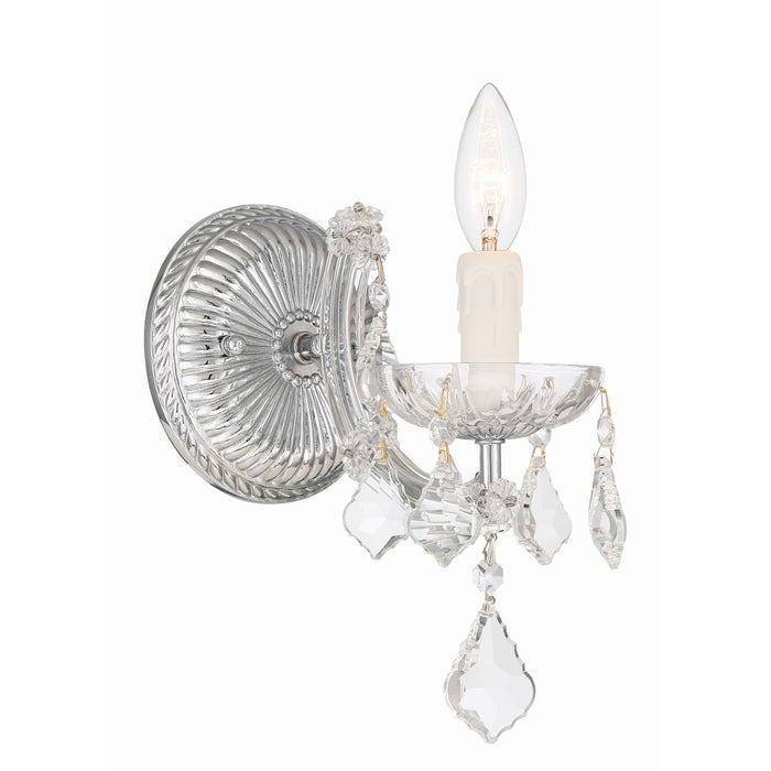Crystorama Maria Theresa Polished Chrome 1 Light Wall Sconce 4471-CH-CL-MWP - Wall Sconces