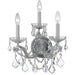 Crystorama Maria Theresa Polished Chrome 3 Light Wall Sconce 4403-CH-CL-S - Wall Sconces