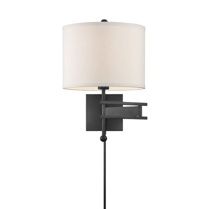 Crystorama Marshall Matte Black 1 Light Swing-Arm Wall Lamp MAR-A8031-MK - Swing-Arm Wall Lamps